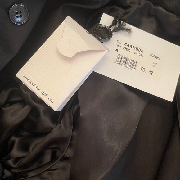 NWT! RUNWAY! Viktor & Rolf Buckled Trench Coat  Size IT 42 BLACK  Italy - Picture 13 of 15